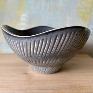 Unique Stoneware Blue Decorative Bowl